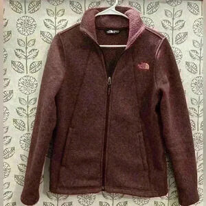 Women's Size Small The North Face Full Zip Up Jacket - Like New maroon casual